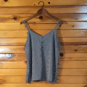 Black and White Checkered Women's Top